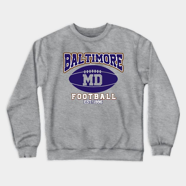 Baltimore Football Team Crewneck Sweatshirt by igzine